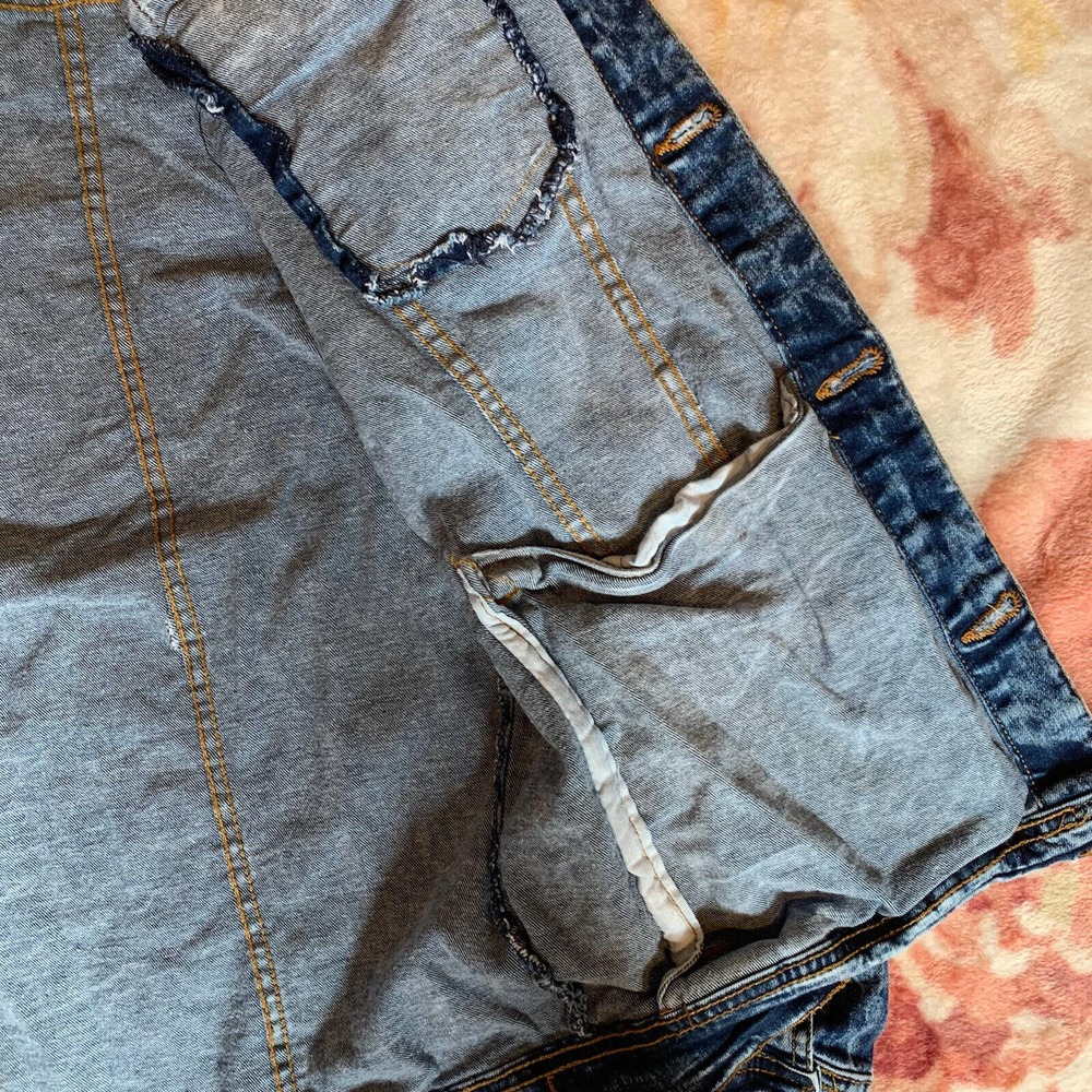 Black Pike Blue Denim Jean Jacket Size L - Picture 9 of 12
